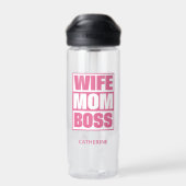 Individuelle Name Ehefrau - Mama - Boss Trinkflasche (Rückseite)
