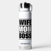 Individuelle Name Ehefrau - Mama - Boss Trinkflasche (Hinten)