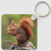Individuelle Name Eichhörnchen Schlüsselanhänger (Rückseite)