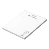 Individuelle Name Ein großer Lehrer Inspiriere Glü Notizblock (Rotiert)