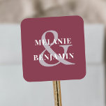 individuelle Name Einfach Elegante Rose Rosa Quadratischer Aufkleber<br><div class="desc">Diese individuelle Namen Einfache Elegante Rose Pink Square Sticker schaffen eine elegante und romantische Stimmung. Einfach zu personalisieren für Ihre trendigen und modernen Veranstaltungen.</div>