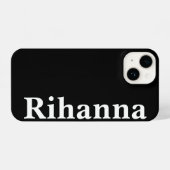 Individuelle Name Einfach Minimal Schlicht Schwarz iPhone Hülle (Rückseite (Horizontal))
