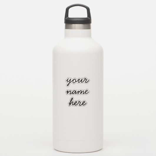Individuelle Name Einfache minimale Skriptkleber Aufkleber (Wassserflasche)