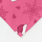 Individuelle Name Einhorn Rosa Weihnachtsmannmütze Fleecedecke (Ecke)