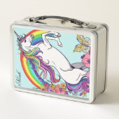 Individuelle Name Einzigartiges Muster Metall Brotdose (Rückseite)