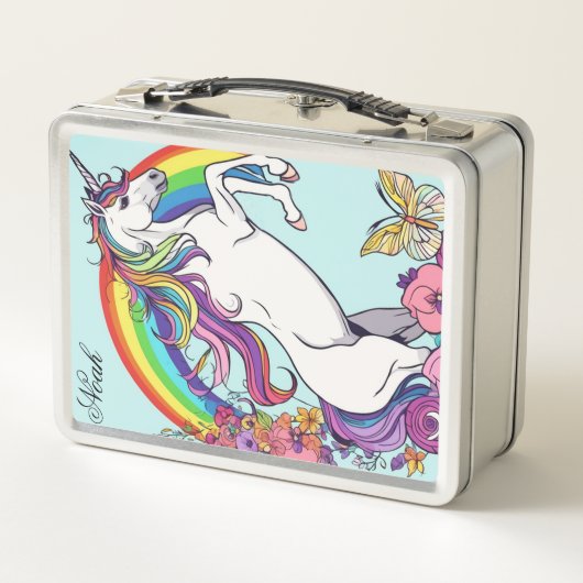 Individuelle Name Einzigartiges Muster Metall Brotdose (Rückseite)