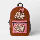 Individuelle Name Eiscreme Bedruckter Rucksack (Vorderseite)