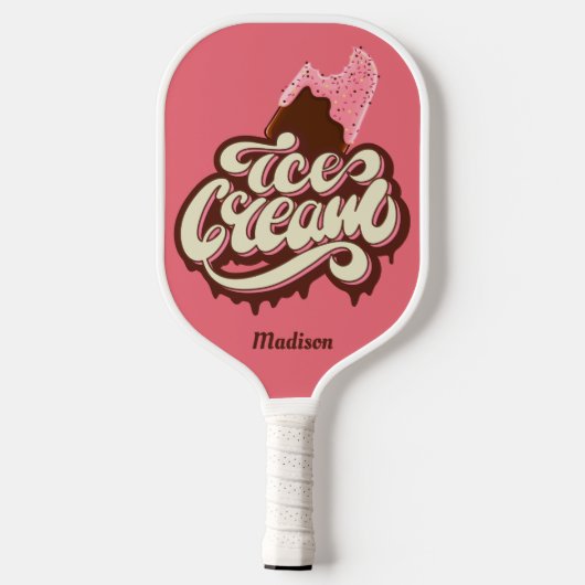 Individuelle Name Eiscreme Pickleball Schläger (Rückseite)