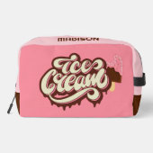 Individuelle Name Eiscreme Waschbeutel (Rückseite)