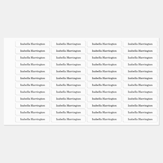 Individuelle Name-Eisenbezug Etiketten (Blatt)