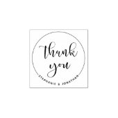 Individuelle Name | Elegant Danke, Script Wedding Gummistempel (Prägung)