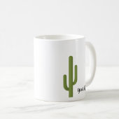 Individuelle Name Elegant Green Cactus Kaffeetasse (VorderseiteRechts)