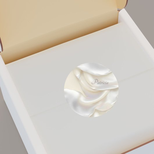 Individuelle Name Elegant Mutter Perle Muschel Elf Runder Aufkleber