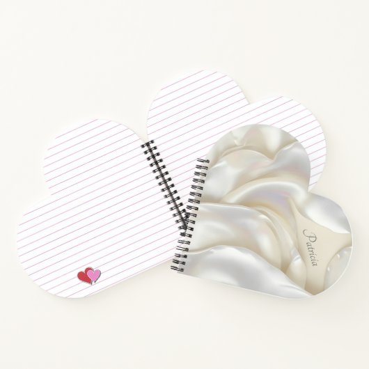 Individuelle Name Elegant Mutter von Perltextur Notizblock (Innenseite)