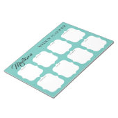 Individuelle Name Elegant Weekly Planner Notizblock (angewinkelt)