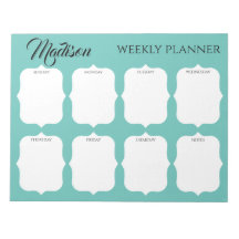 Individuelle Name Elegant Weekly Planner