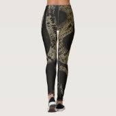 Individuelle Name Elegante Medusa Snakes Leggings (Rückseite)