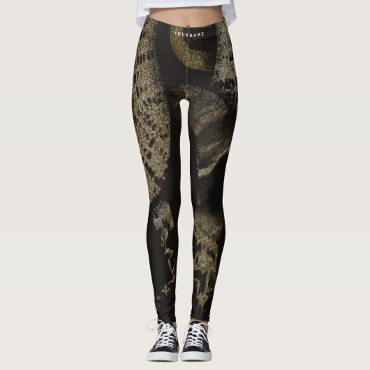 Individuelle Name Elegante Medusa Snakes Leggings (Vorderseite)