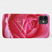 Individuelle Name Elegante Rose Blume Case-Mate iPhone Hülle (Rückseite (Horizontal))