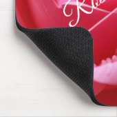 Individuelle Name Elegante Rose Blume Mousepad (Ecke)