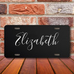 Individuelle Name Elegante Signatur US Nummernschild<br><div class="desc">Passen Sie dieses Design an und erstellen Sie Ihr personalisiertes Lizenzplakat. Sie können dieses Design auf anderen Zazzle-Produkten übertragen und an die meisten Zazzle-Produkte anpassen. Sie können auch auf die Schaltfläche CUSTOMIZE klicken, um Details wie Hintergrundfarbe, Text, Schriftart oder einige Grafiken hinzuzufügen, zu löschen oder zu ändern. Standard Studio Designs...</div>