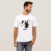 Individuelle Name | Elegantes Retro Halloween T-Shirt (Vorne ganz)