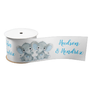Individuelle Name Elephant Satin Ribbon Spool Twin Satinband