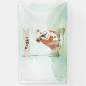 Individuelle Name English Bulldog Pet Hund Banner (Vertikal)