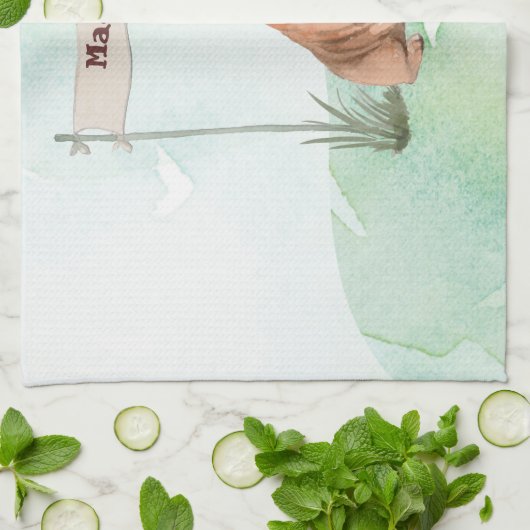 Individuelle Name English Bulldog Pet Hund Geschirrtuch (Gefaltet)