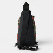 Individuelle Name Erdbeeren Muster Crossbody Bag (Rückseite)