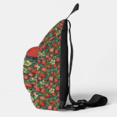 Individuelle Name Erdbeeren Muster Crossbody Bag (Rechts)