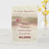 Individuelle Name Erinnerung Jahrestag des Verlust Karte (Gelbe Blume)