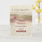 Individuelle Name Erinnerung Jahrestag Verlust des Karte (Gelbe Blume)