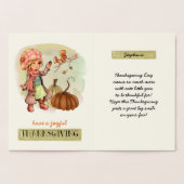 Individuelle Name Erntedank Real Foil Cards für Ki Folienkarte (Innenseite)