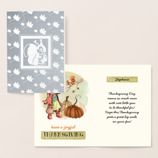 Individuelle Name Erntedank Real Foil Cards für Ki Folienkarte (Anzeige)