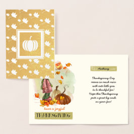 Individuelle Name Erntedank Real Foil Cards für Ki Folienkarte