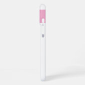 Individuelle Name erste Blume Herzen rosa iPhone Hülle (Linke Seite)