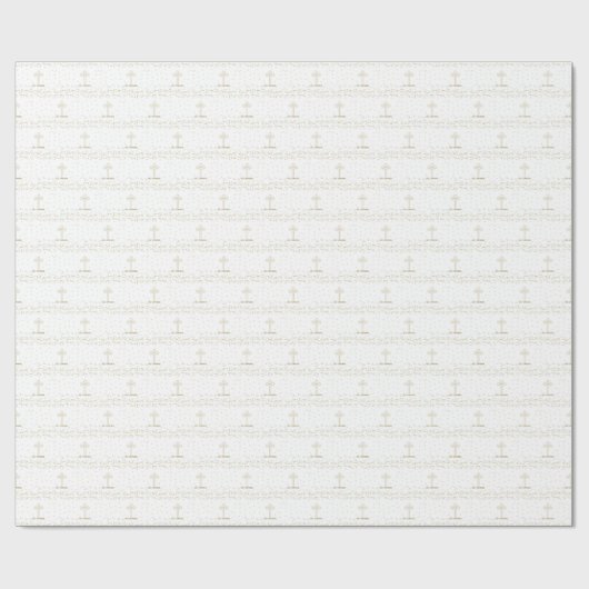 Individuelle Name Erste heilige Kommunion Gold Loo Geschenkpapier (Flach)