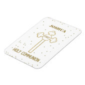 Individuelle Name Erste heilige Kommunion Gold Loo Magnet (Linke Seite)
