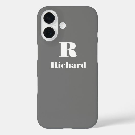 Individuelle Name Erstfarbig grau Case-Mate iPhone Hülle (Rückseite)