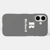 Individuelle Name Erstfarbig grau Case-Mate iPhone Hülle (Rückseite (Horizontal))
