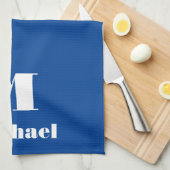 Individuelle Name Erstfarbige Vollfarbe Geschirrtuch (Viertel Falte)