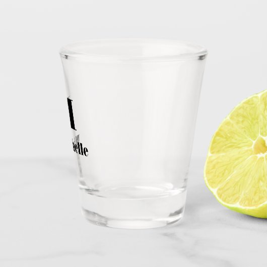 Individuelle Name Erstfarbige Vollfarbe Schnapsglas (Rechts)