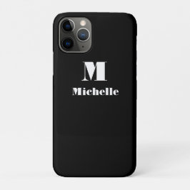 Individuelle Name Erstfarbiges Schwarz Case-Mate iPhone Hülle