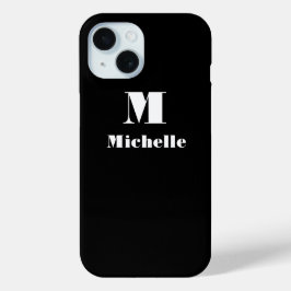 Individuelle Name Erstfarbiges Schwarz Case-Mate iPhone Hülle