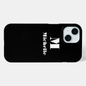 Individuelle Name Erstfarbiges Schwarz Case-Mate iPhone Hülle (Rückseite (Horizontal))