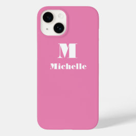 Individuelle Name Erstfarbrosa Case-Mate iPhone 14 Hülle