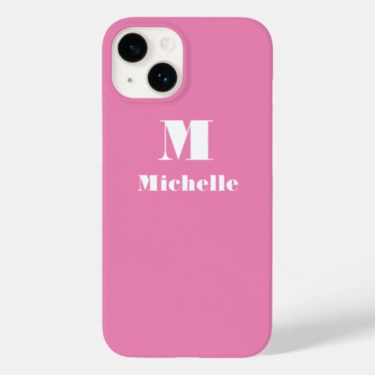 Individuelle Name Erstfarbrosa Case-Mate iPhone Hülle (Rückseite)