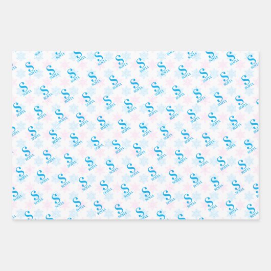 Individuelle Name Erstmaliges Weihnachtsgeschenk Geschenkpapier Set (Vorderseite 3)