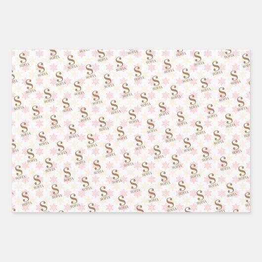 Individuelle Name Erstmaliges Weihnachtsgeschenk Geschenkpapier Set (Vorderseite 2)